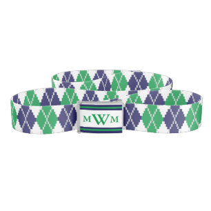 On the Green Argyle Casual Belt