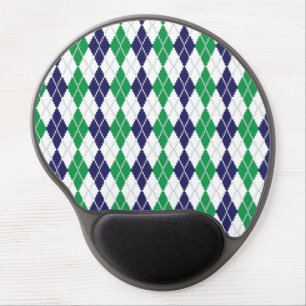 On the Green Argyle Gel Mousepad