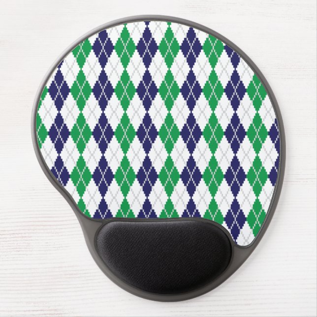 On the Green Argyle Gel Mousepad (Front)