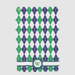 On the Green Argyle Golf Towel
