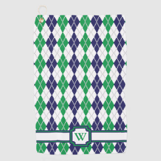 On the Green Argyle Golf Towel
