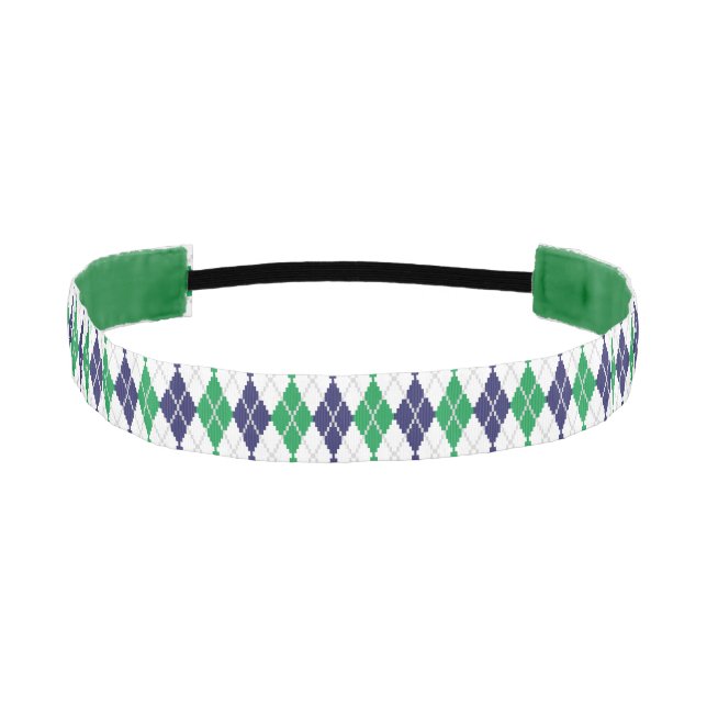 On the Green Argyle Headband (Front)
