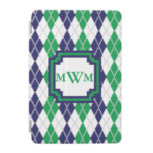 On the Green Argyle iPad Cover