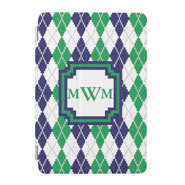 On the Green Argyle iPad Cover (Front)