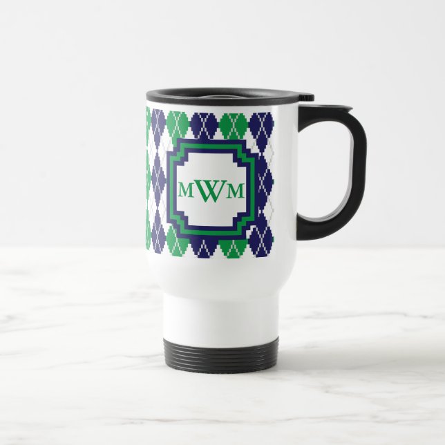 On the Green Argyle Mug (Right)