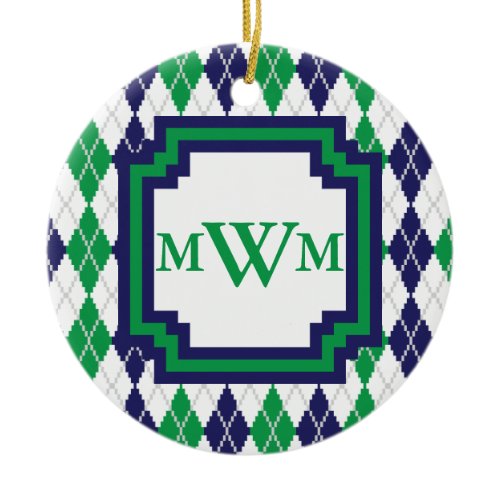 On the Green Argyle Ornament