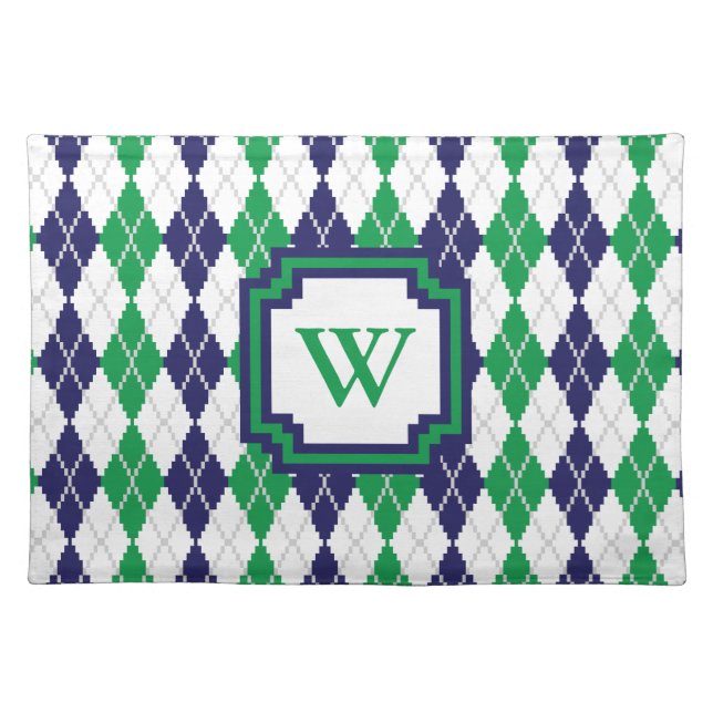 On the Green Argyle Place Mat (Front)