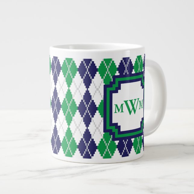 On the Green Argyle Specialty Mug (Front Right)