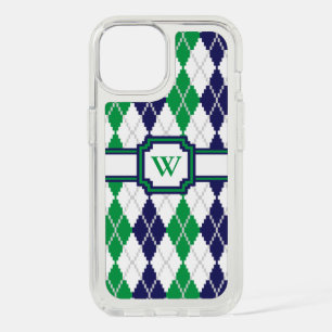 On the Green Argyle Speck Phone Case