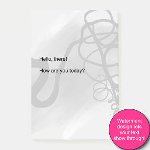 On the Grid: Abstract Gray, Black & White Post-it Notes