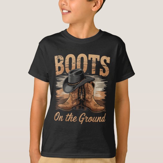 On The Ground Cowgirl Line Dance Women  T-Shirt (Front)