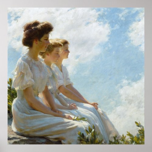 On the Heights by Charles Courtney Curran Poster