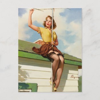 On The House  1958 Pin Up Art Postcard by Pin_Up_Art at Zazzle