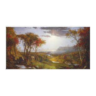 On the Hudson River, 1860 (oil on canvas) Canvas Print