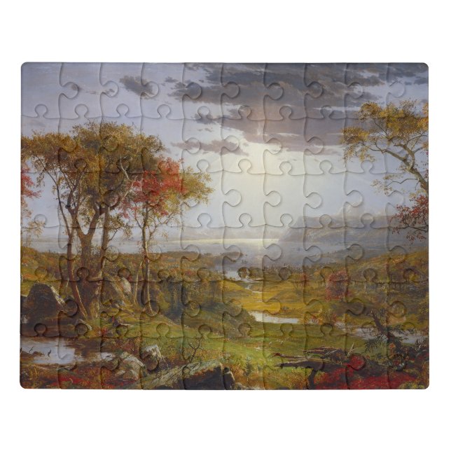 On the Hudson River, 1860 (oil on canvas) Jigsaw Puzzle (Puzzle Horizontal)