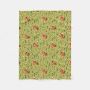 On The Hunt For Hugs Pattern Fleece Blanket