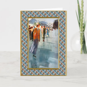 On the ice holiday card