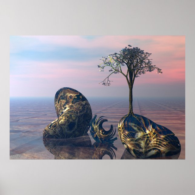 On the infinite 3D fractal plane Poster (Front)