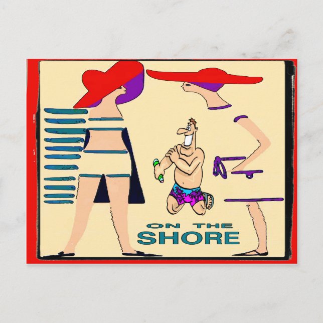 On the Jersey  Shore Abstract Postcard (Front)