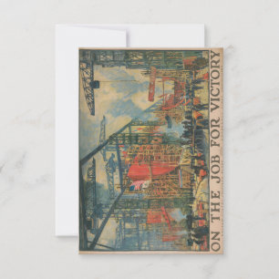 On The Job For Victory - United States Shipping Bo Invitation