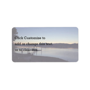 On the lake at night label