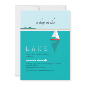 On the Lake Bachelorette Party Invitation