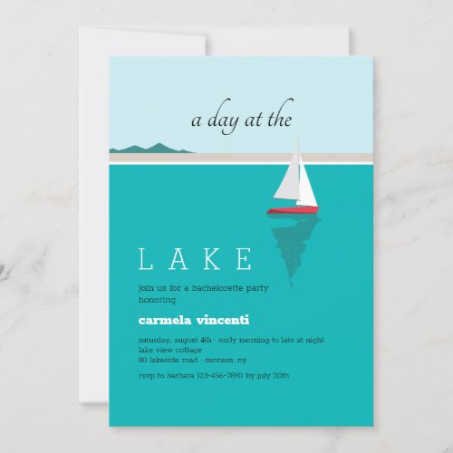 On the Lake Bachelorette Party Invitation