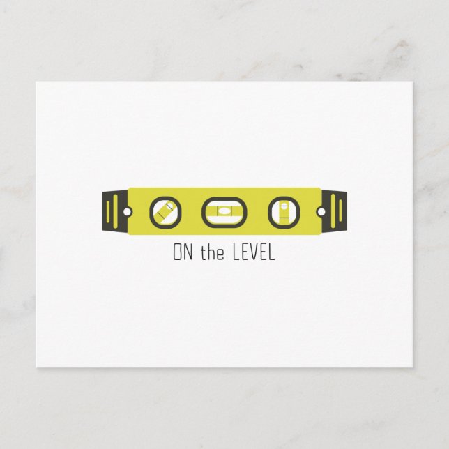 On The Level Postcard (Front)