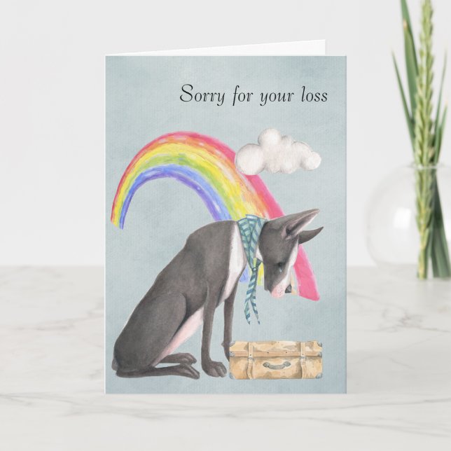 On the loss of a pet dog card (Front)