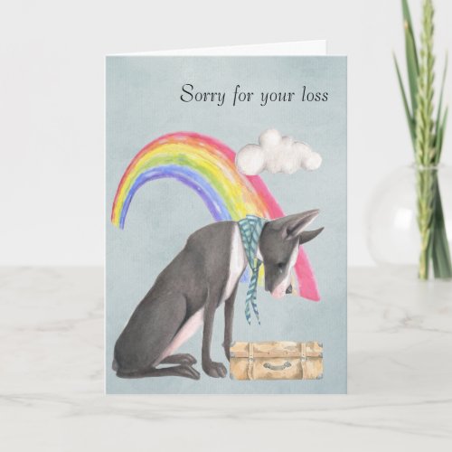 On the loss of a pet dog card
