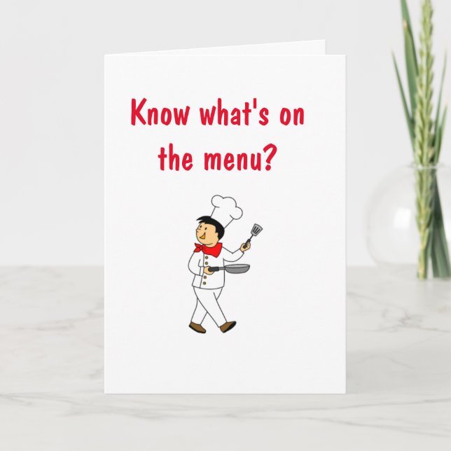 ON THE MENU TODAY *A HAPPY BIRTHDAY FOR YOU* (Front)