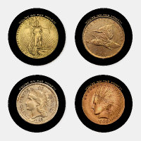 On the Money Coin Collection Coaster Set