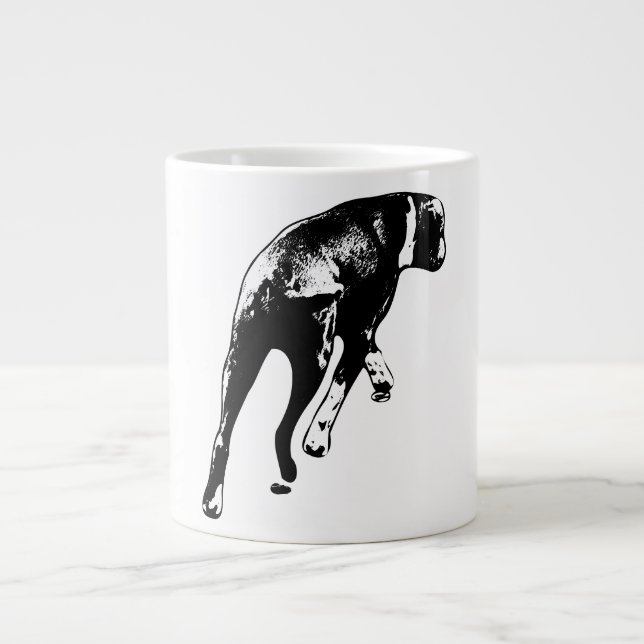On the Move – Ink Mid-Stride Turn Giant Coffee Mug (Front)