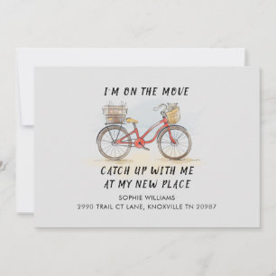 On the Move with Cat Bicycle New Address Moving