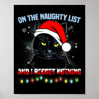 On The Naughty List And I Regret Nothing Cat Chris