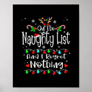 on the naughty list and i regret nothing funny chr poster