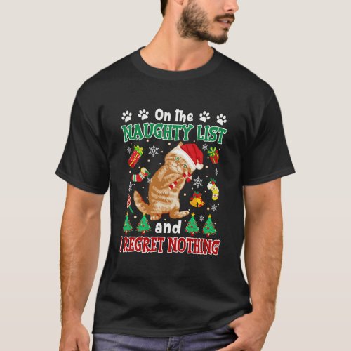 On The Naughty List And I Regret Nothing Funny T_Shirt
