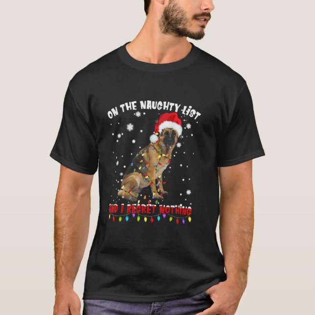 On The Naughty List And I Regret Nothing German Sh T-Shirt (Front)