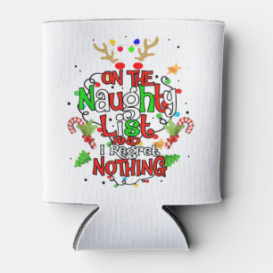 On The Naughty List And I Regret Nothing Santa hat Can Cooler