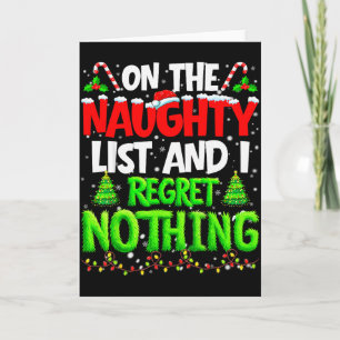 On The Naughty List And Regret Nothing Pjs Christm Card