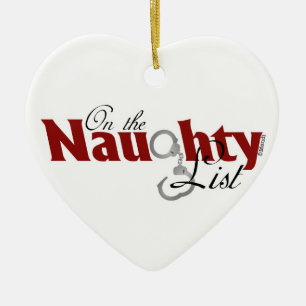 On the Naughty List Ceramic Ornament