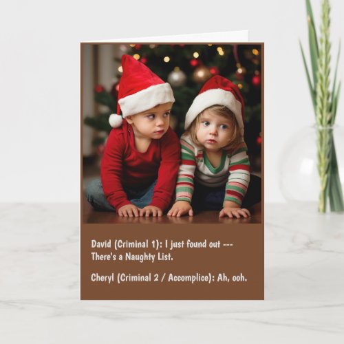 On The Naughty List Photo Christmas Card