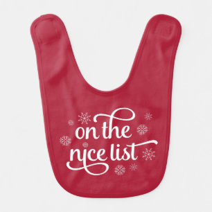 On the Nice List   Christmas Bib