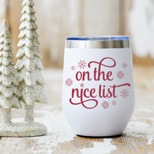 On the Nice List Christmas Thermal Wine Tumbler