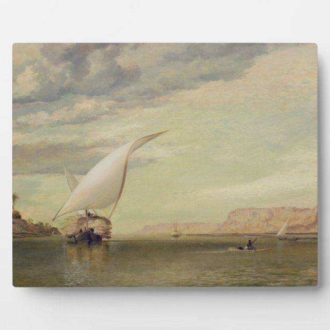 On the Nile (oil on canvas) Plaque (Front)