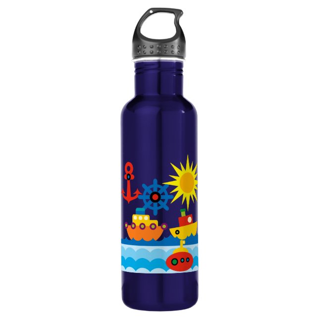 On the Ocean Stainless Steel Water Bottle (Front)