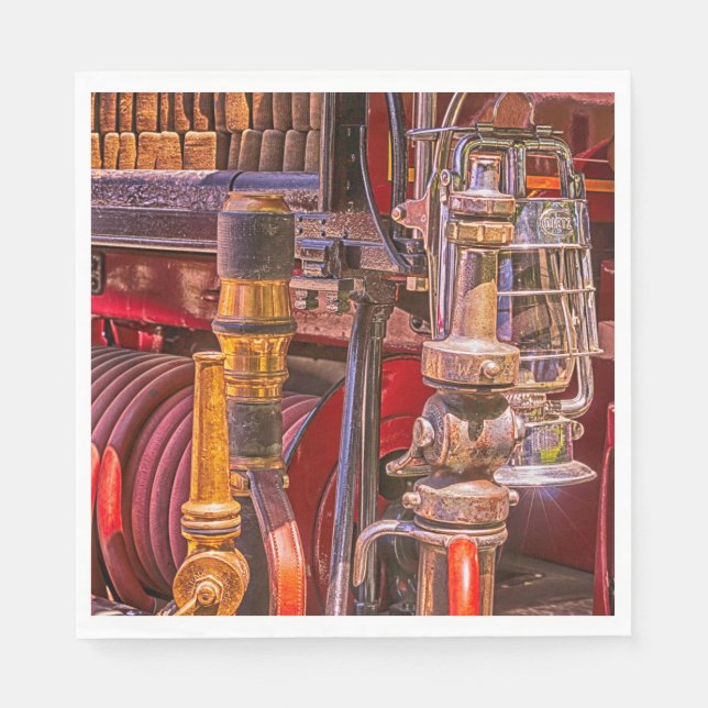 On The Old Firetruck Napkins (Front)