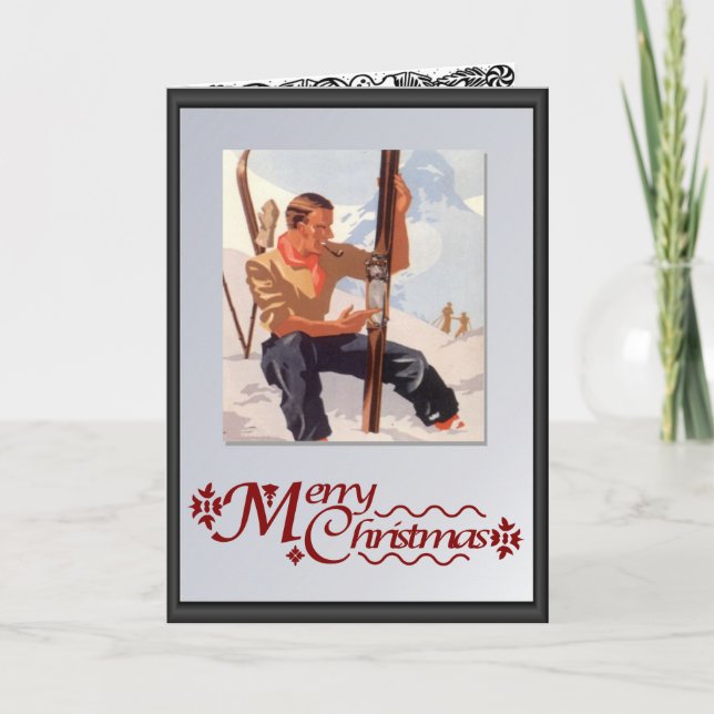 On the piste holiday card (Front)