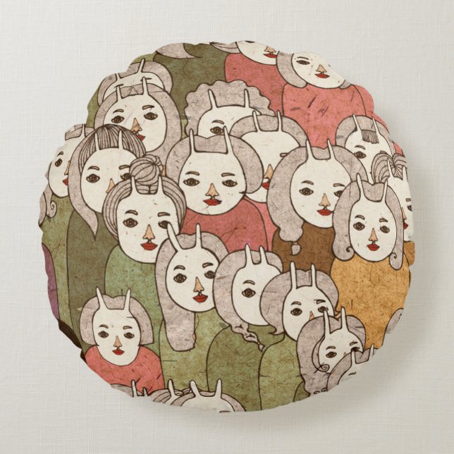 On the platform 2012 round pillow (Front)