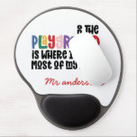 On the playground typography modern teacher gift m gel mouse pad<br><div class="desc">On the playground is where I spend most of my days teacher modern colorful bright rainbow typography gift. Show your teacher you care with this useful modern Christmas or end of term gift. Very important teacher bits and bobs. With hand lettered modern fun script, and space for their name and...</div>